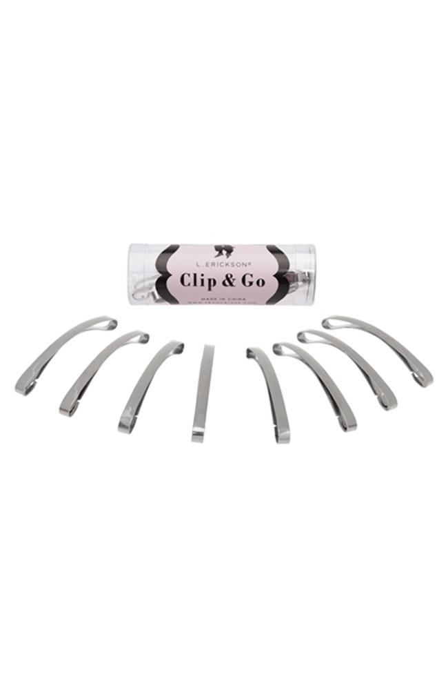 Small Metal Slide Barrette Clip & Go 8-Pack
