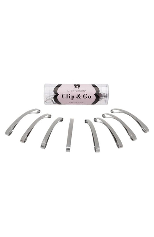 Small Metal Slide Barrette Clip & Go 8-Pack