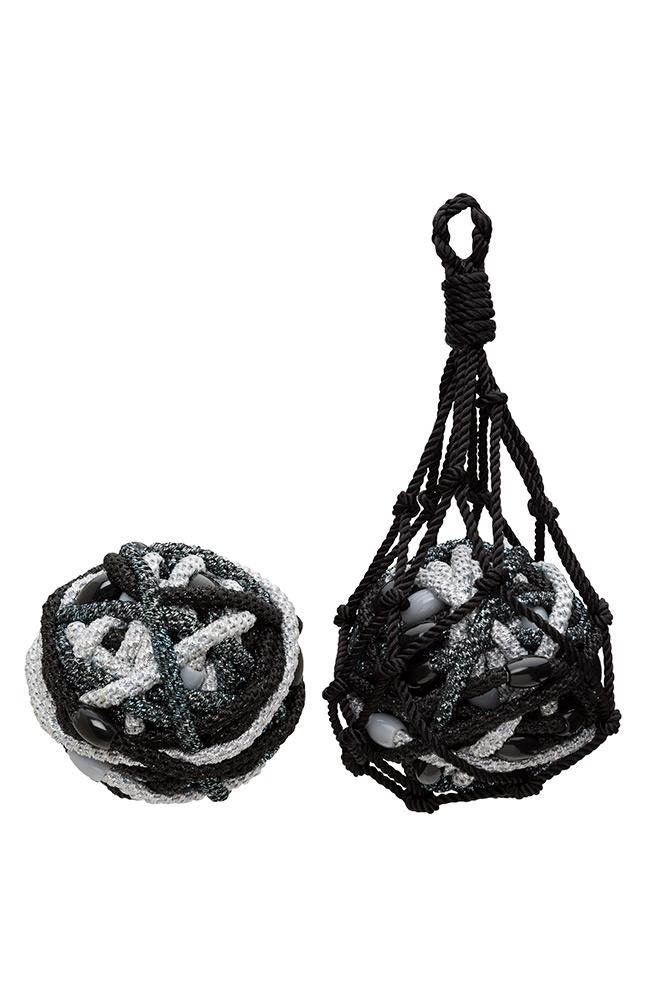 Metallic and Black Hair ties, L. Erickson Grab and Go Pony Ball