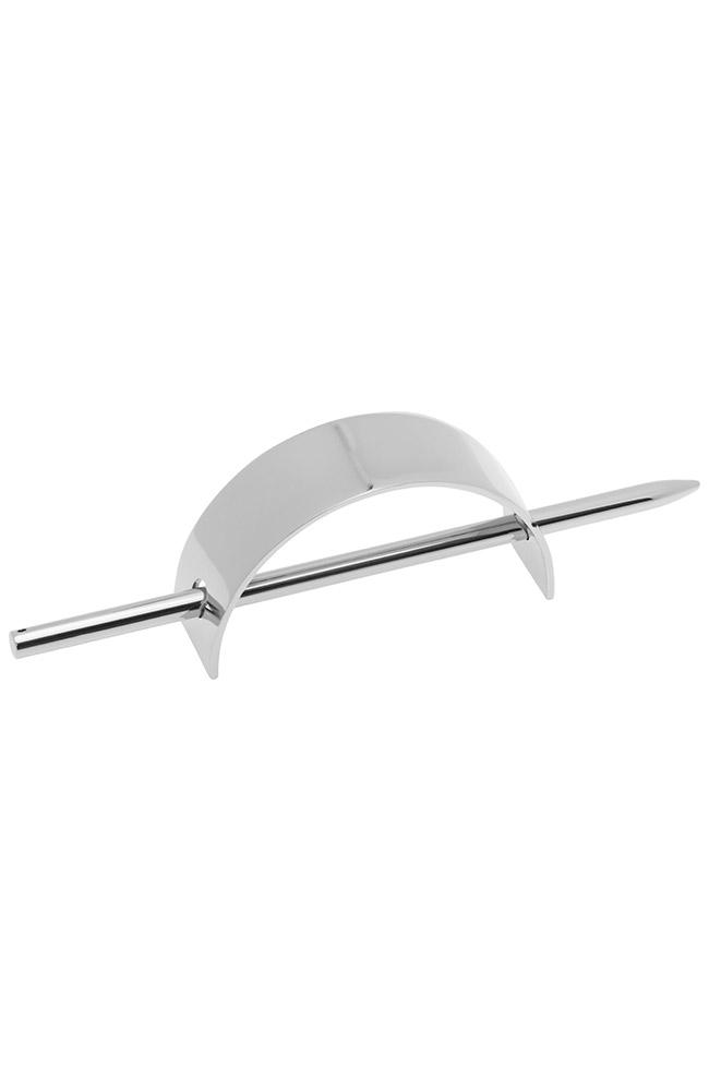 Silver Hair Pin with Skinny Rectangle Metal Slide by L. Erickson