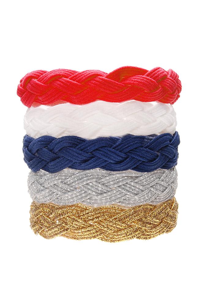 Braided Ponytail Holder 5-Pack
