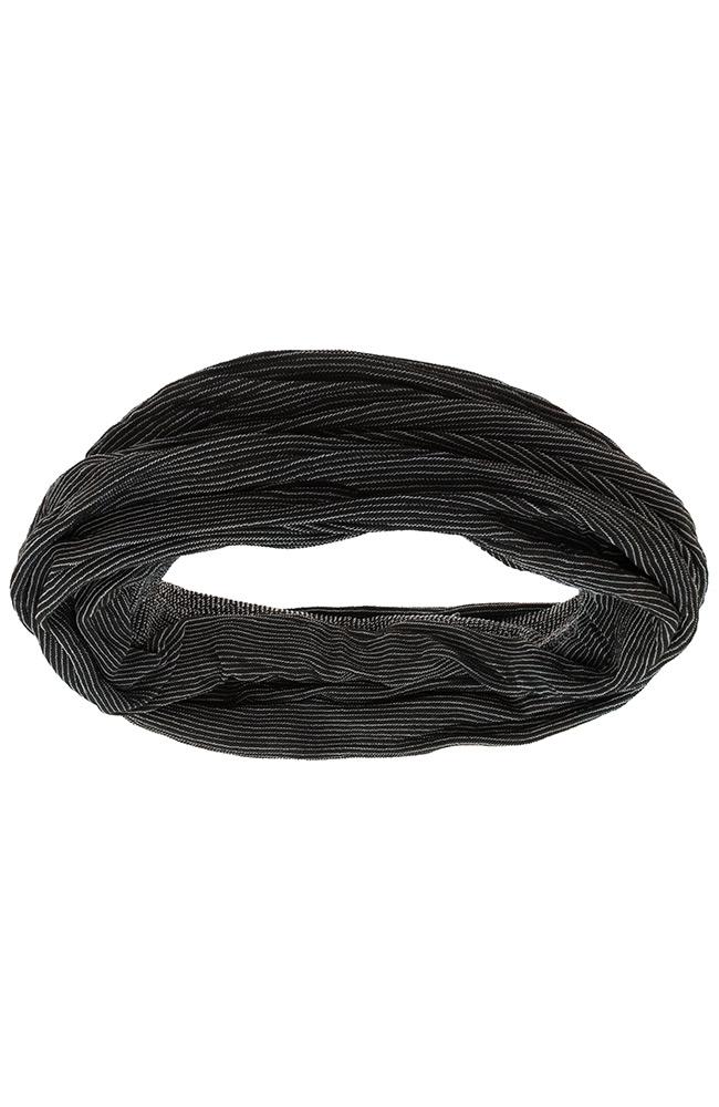 Black Boho bandeau style relaxed headwrap, made in italy, L. Erickson