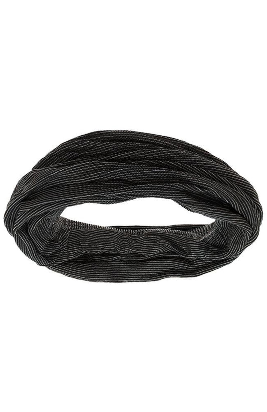 Black Boho bandeau style relaxed headwrap, made in italy, L. Erickson