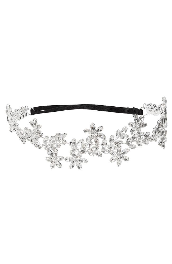 Floral Burst Crystal Adjustable Headwrap