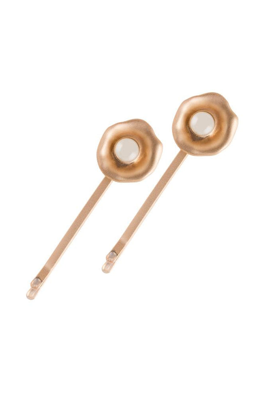 Floral Pearl Bobby Pin Pair