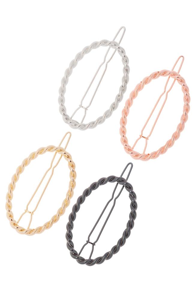 Braided Tige Boule Barrette