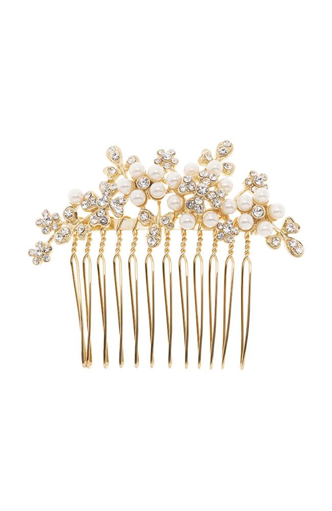 Elle Crystal and Pearl Comb