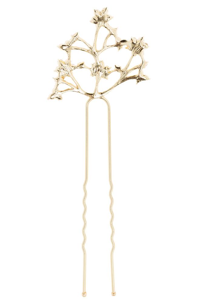 Gold and Crystal Star Bridal Hair Pin, L. Erickson