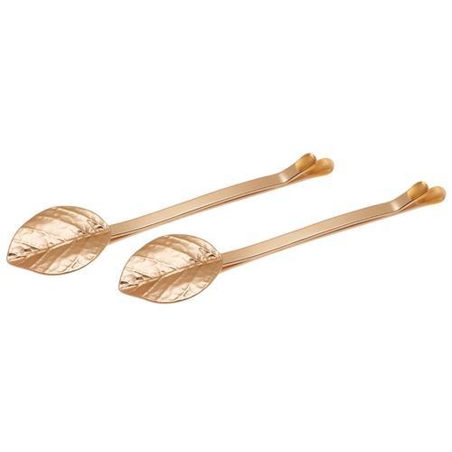 Leaf Bobby Pin Pair - Matte