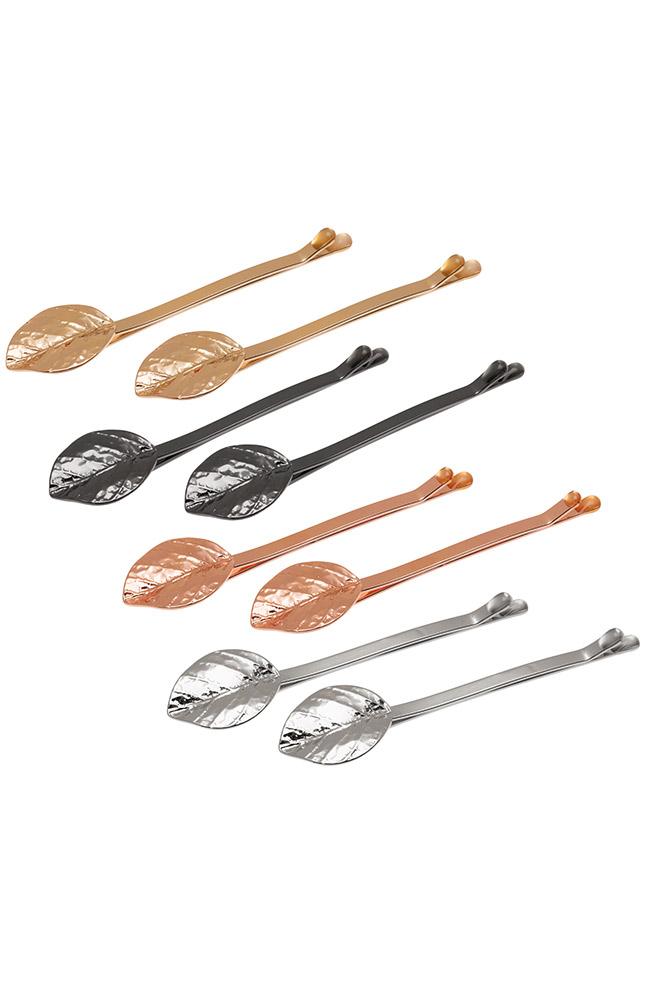 Leaf Bobby Pin Pair