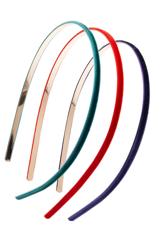 Velvet Skinny Headband 3-Pack