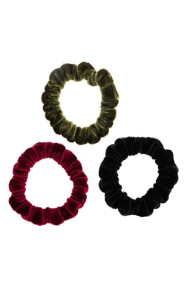 Velvet Small Scrunchies 3-Pack