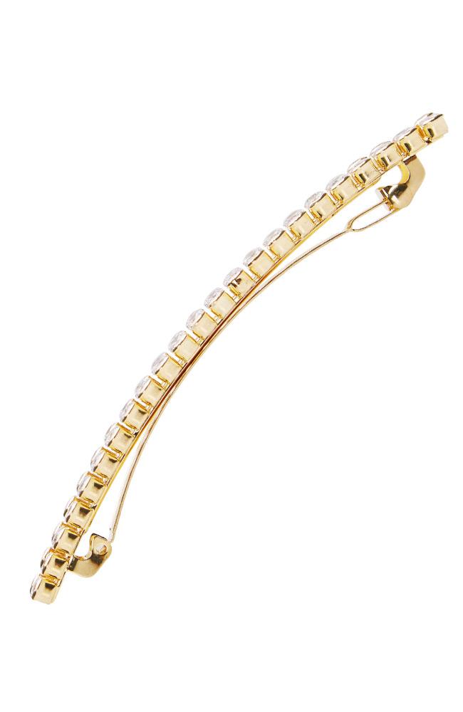 Double Crystal Long and Skinny Barrette