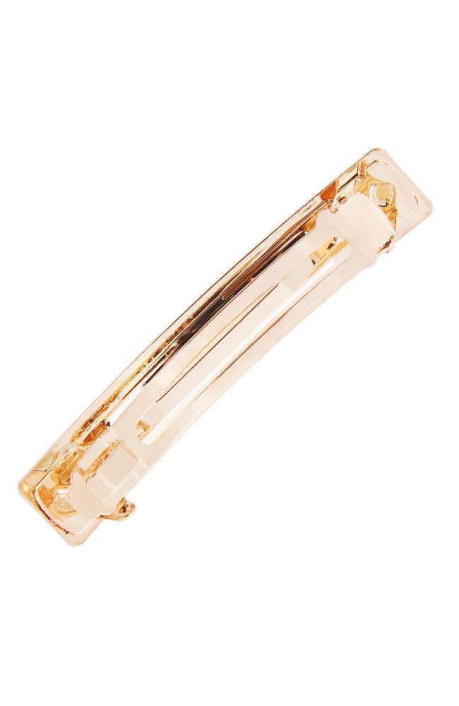 Shiny Metal Small Rectangle Barrette