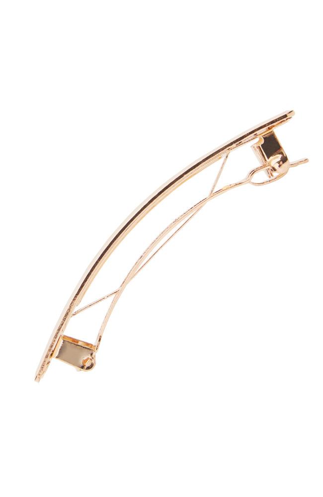 Shiny Metal Small Rectangle Barrette