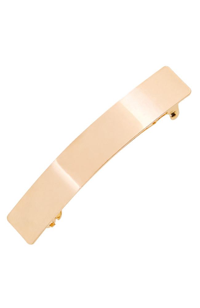 Shiny Metal Small Rectangle Barrette
