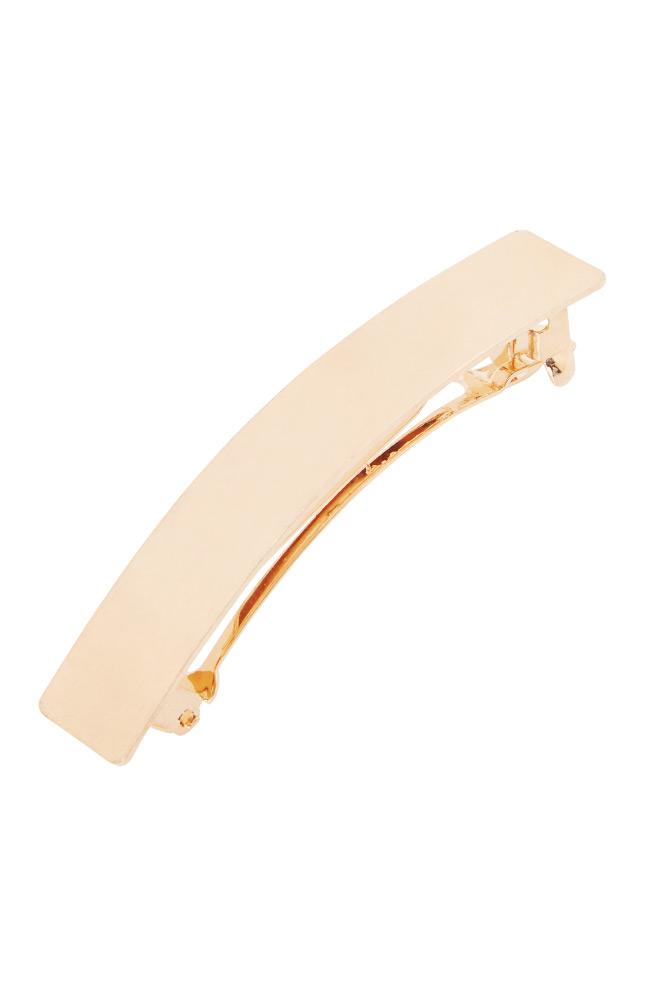 Shiny Metal Small Rectangle Barrette