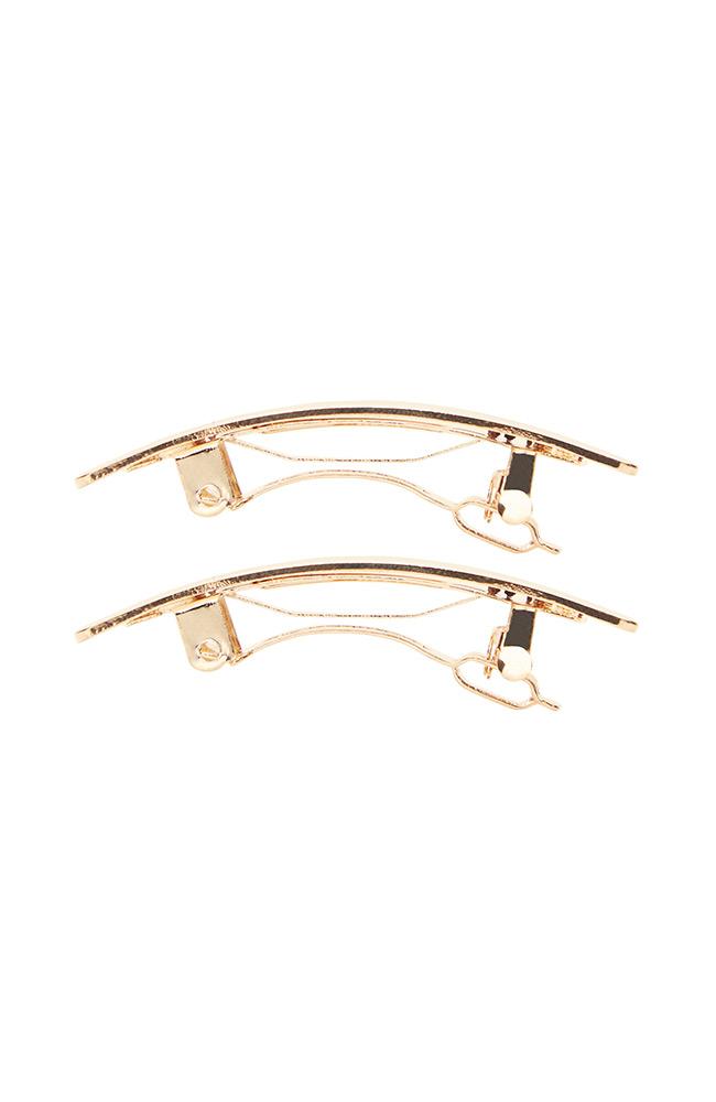 Shiny Metal Mini Barrette Pairs
