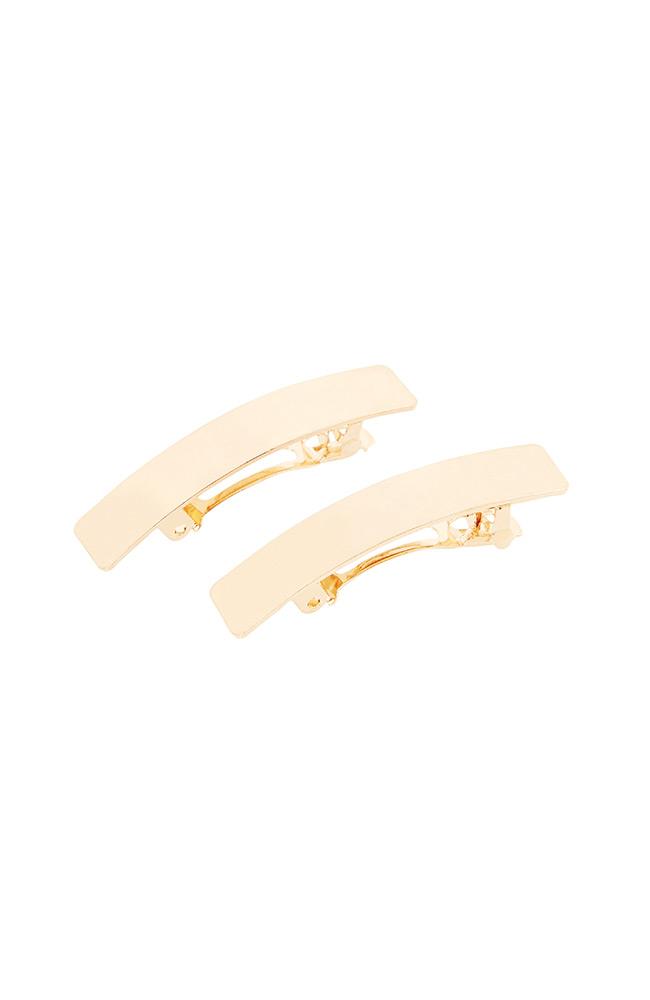 Shiny Metal Mini Barrette Pairs