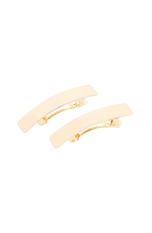 Shiny Metal Mini Barrette Pairs