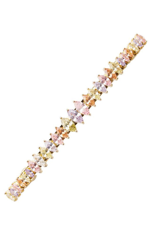 Marquise Crystal Long and Skinny Barrette