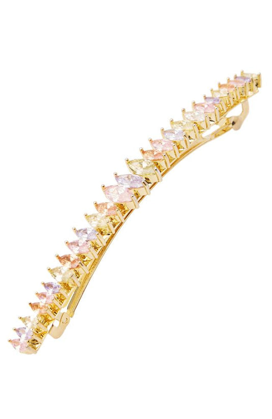 Marquise Crystal Long and Skinny Barrette