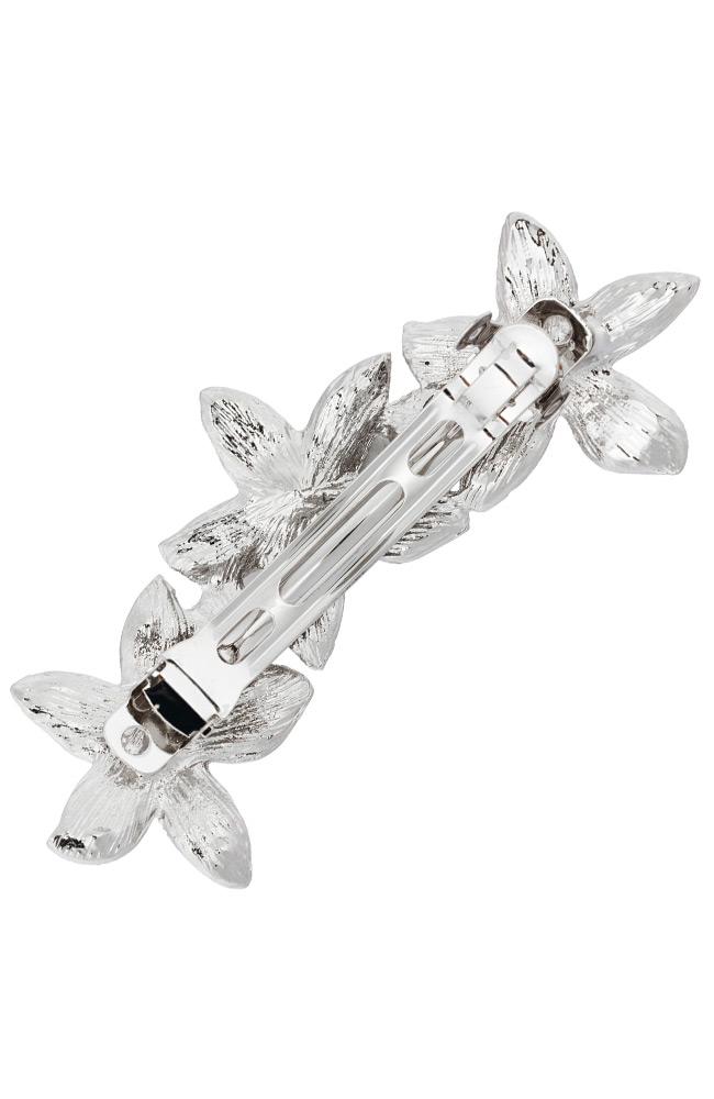 Crystal and Pearl Flower Barrette