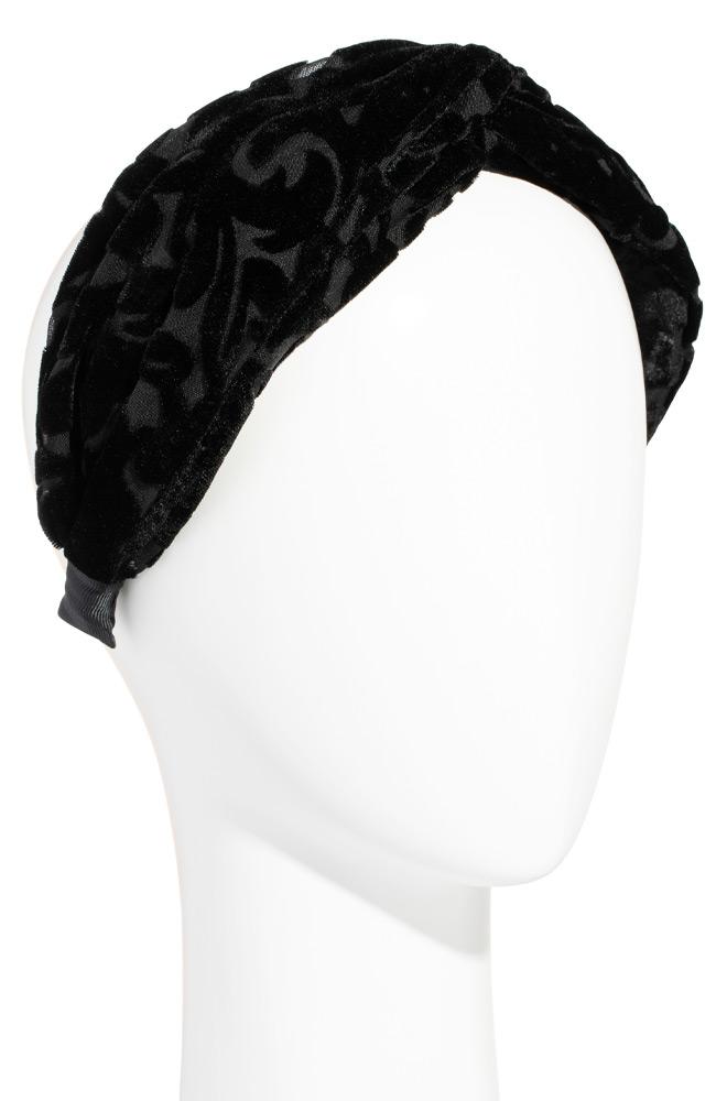 Printed Interlocking Headband - Burnout Velvet