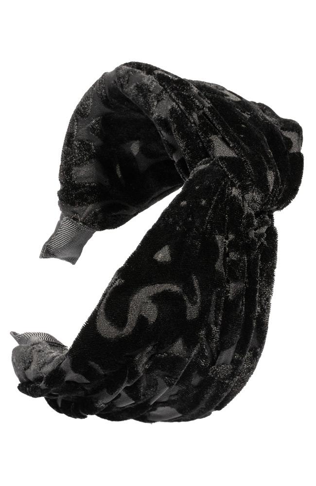 Printed Interlocking Headband - Burnout Velvet