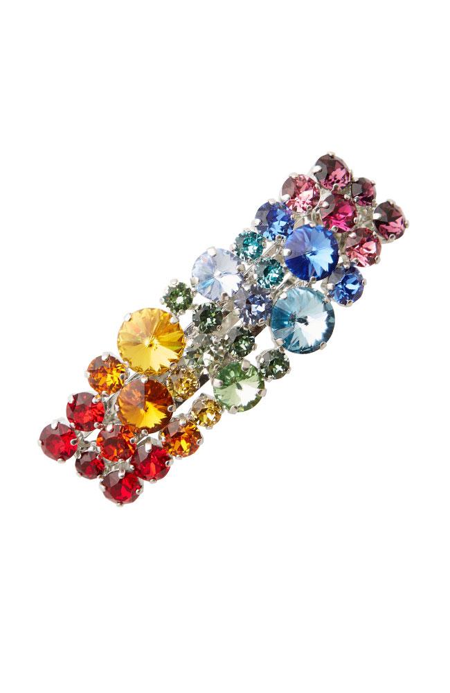Rainbow Crystal Barrette
