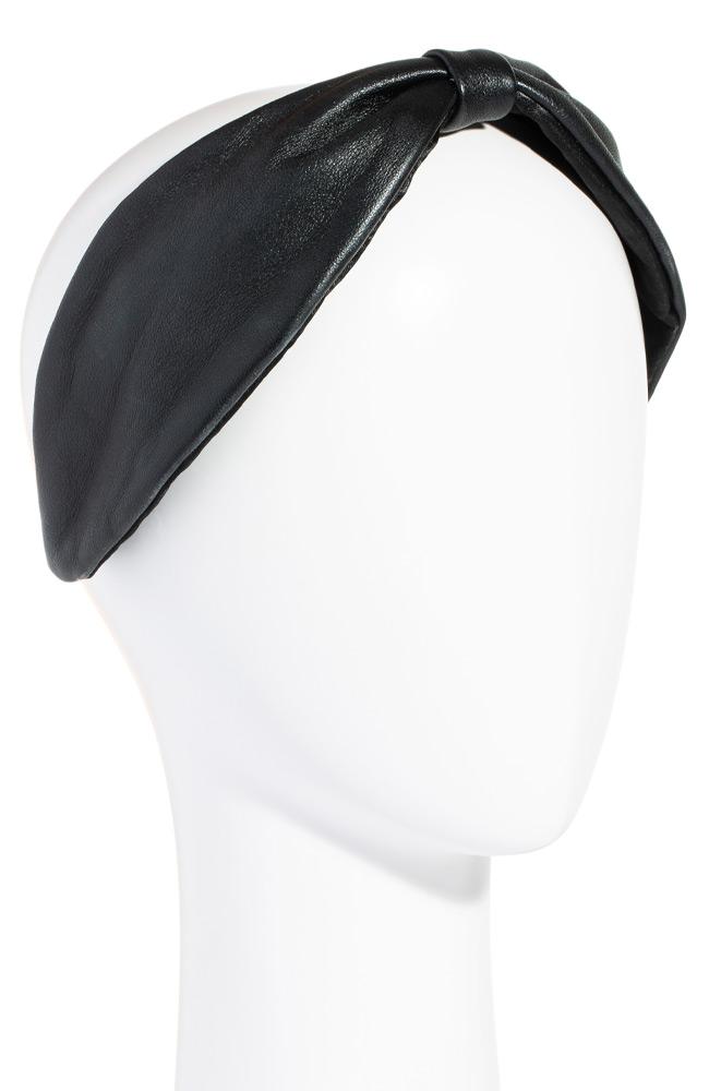 Leather Top Knot Headband
