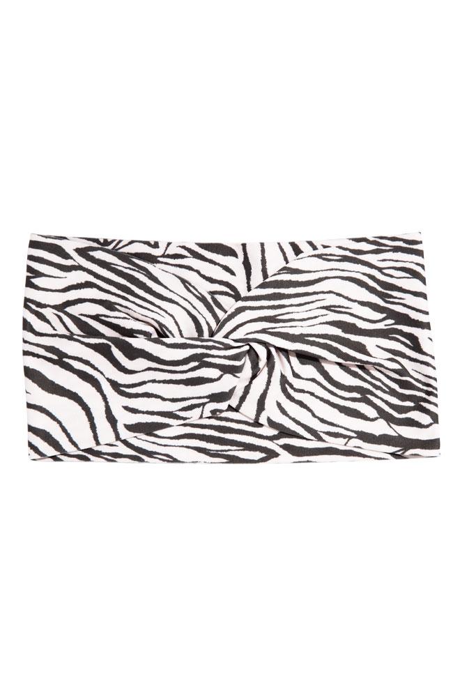 Zebra Print Twist Knot Headband, Stretchy Italian Lycra, by L. Erickson