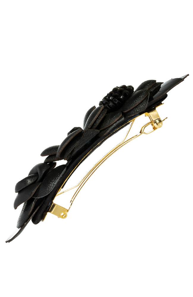 Rose Barrette - Leather