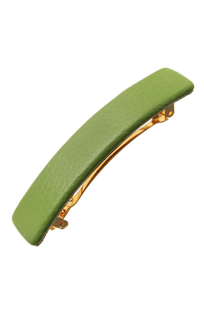 Genuine Leather Rectangle Barrette