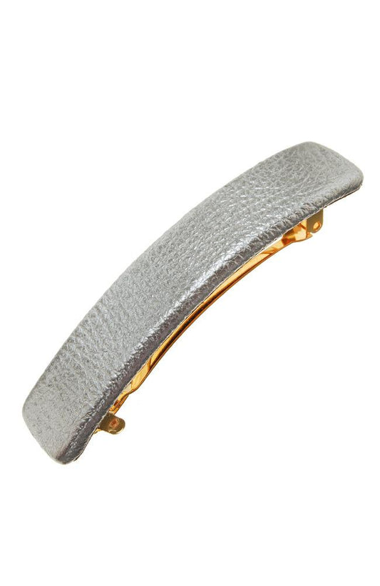 Genuine Leather Rectangle Barrette