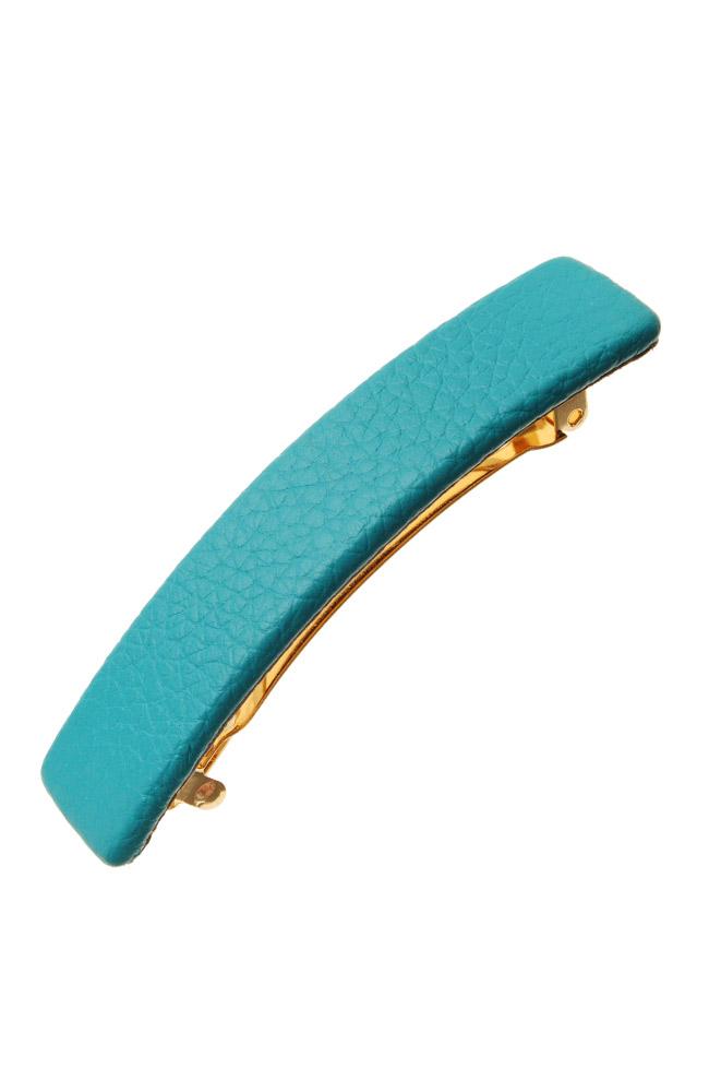Genuine Leather Rectangle Barrette