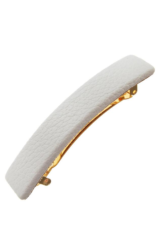 Genuine Leather Rectangle Barrette