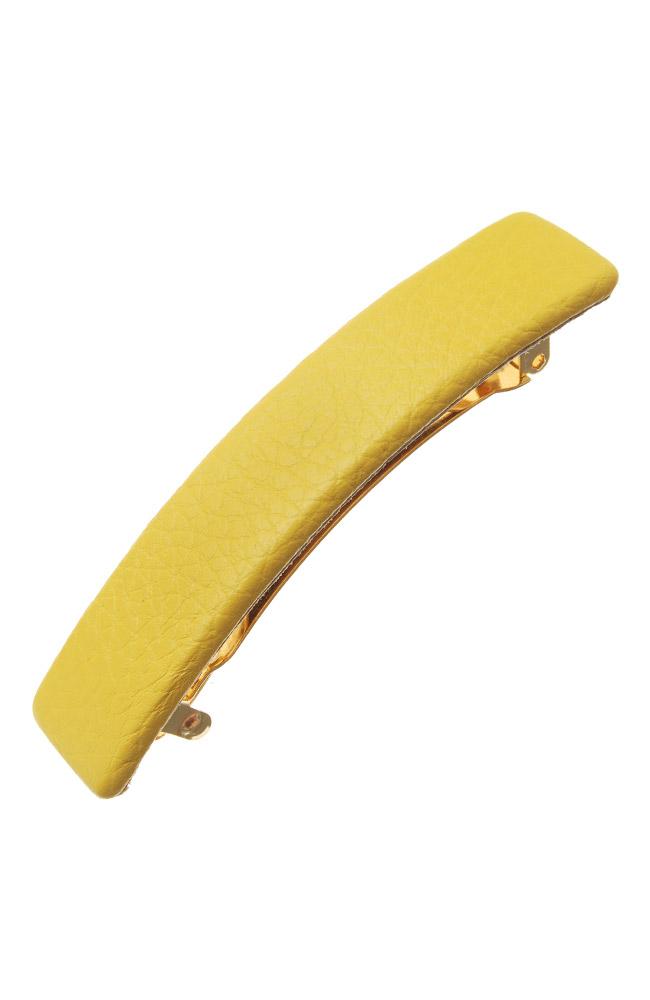 Genuine Leather Rectangle Barrette