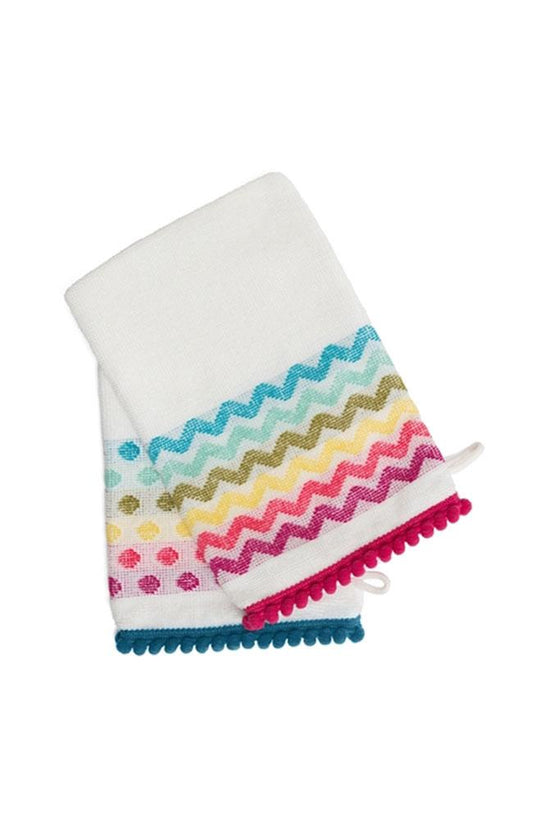 Luxury Bath Mitts, 2 pack, 100% Cotton, by France Luxe Body
