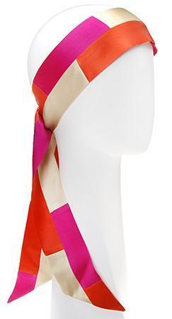 Color Block Elastic Loop Headband - Solid Silk Charmeuse
